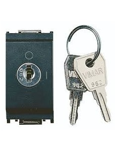 Vimar 16165 2P 16Ax Schalter + Schlüssel Grau Idea-Serie